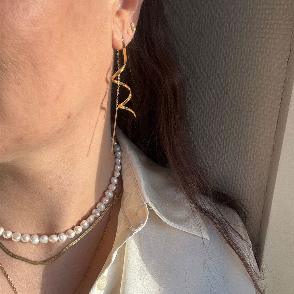 Twist ørering, guld