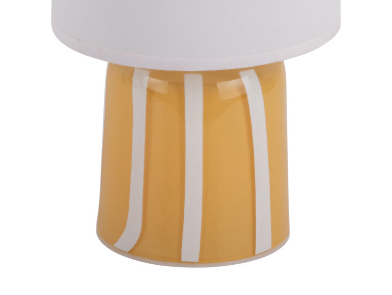 Karrygul led lampe i glas