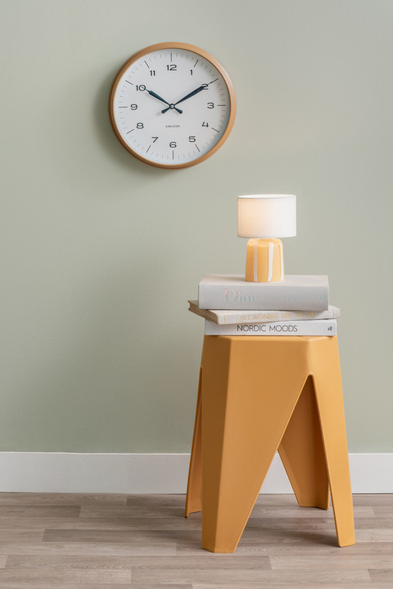 Karrygul led lampe i glas