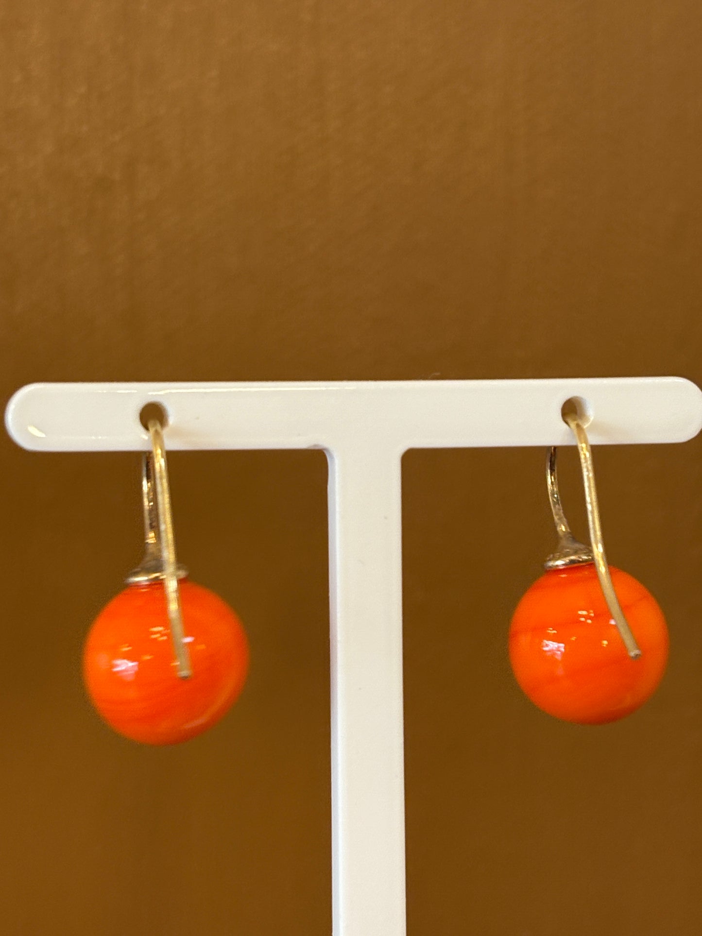 Håndlavede bøhmisk kvartsglas glaskugler - Orange