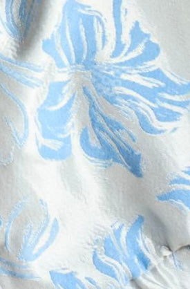 Bomber jakke med blå blomster