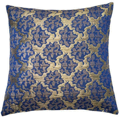 Pude i kongeblå og guld