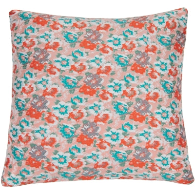 Pude med blomster i klare farver