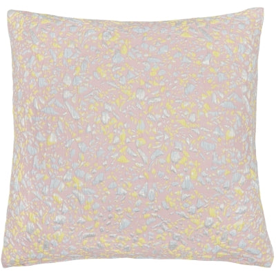 Pude i lyserød, lysegul og sølv