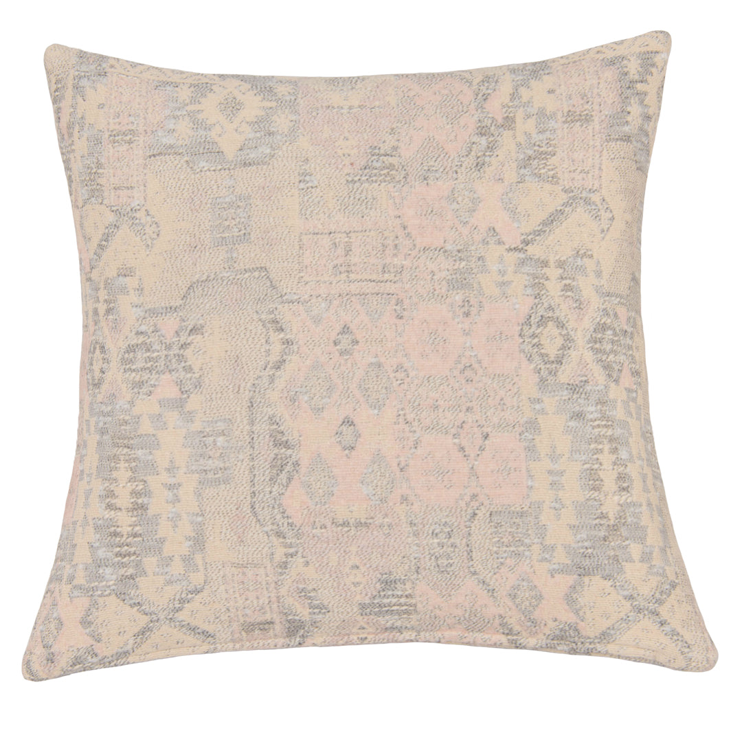 Pude i lys rosa og grå