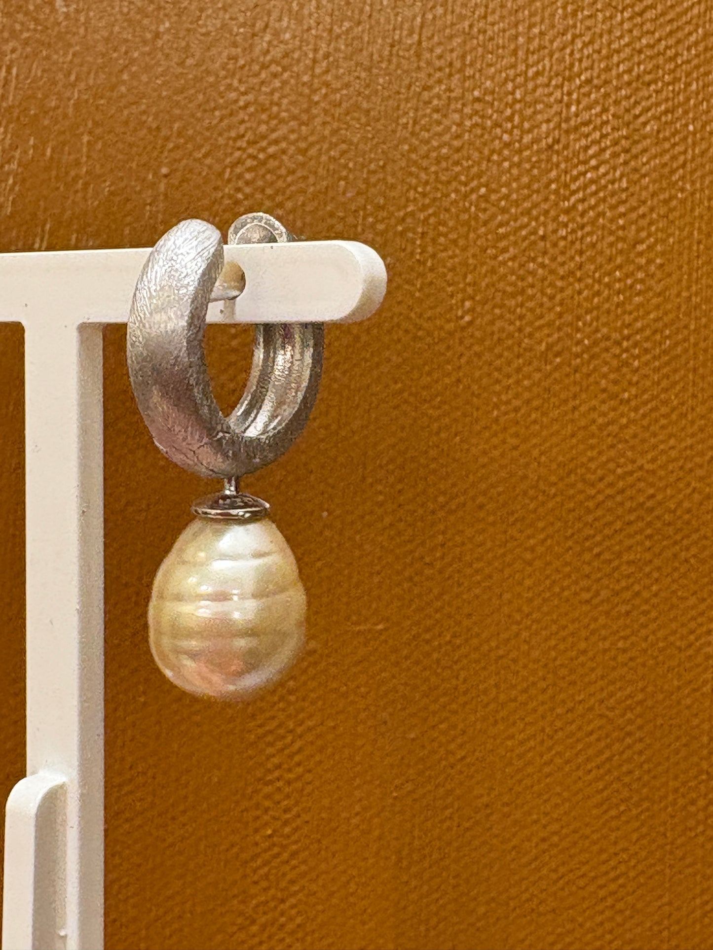 Mallorcanske barokperler vedhæng sølv top 12x10 mm