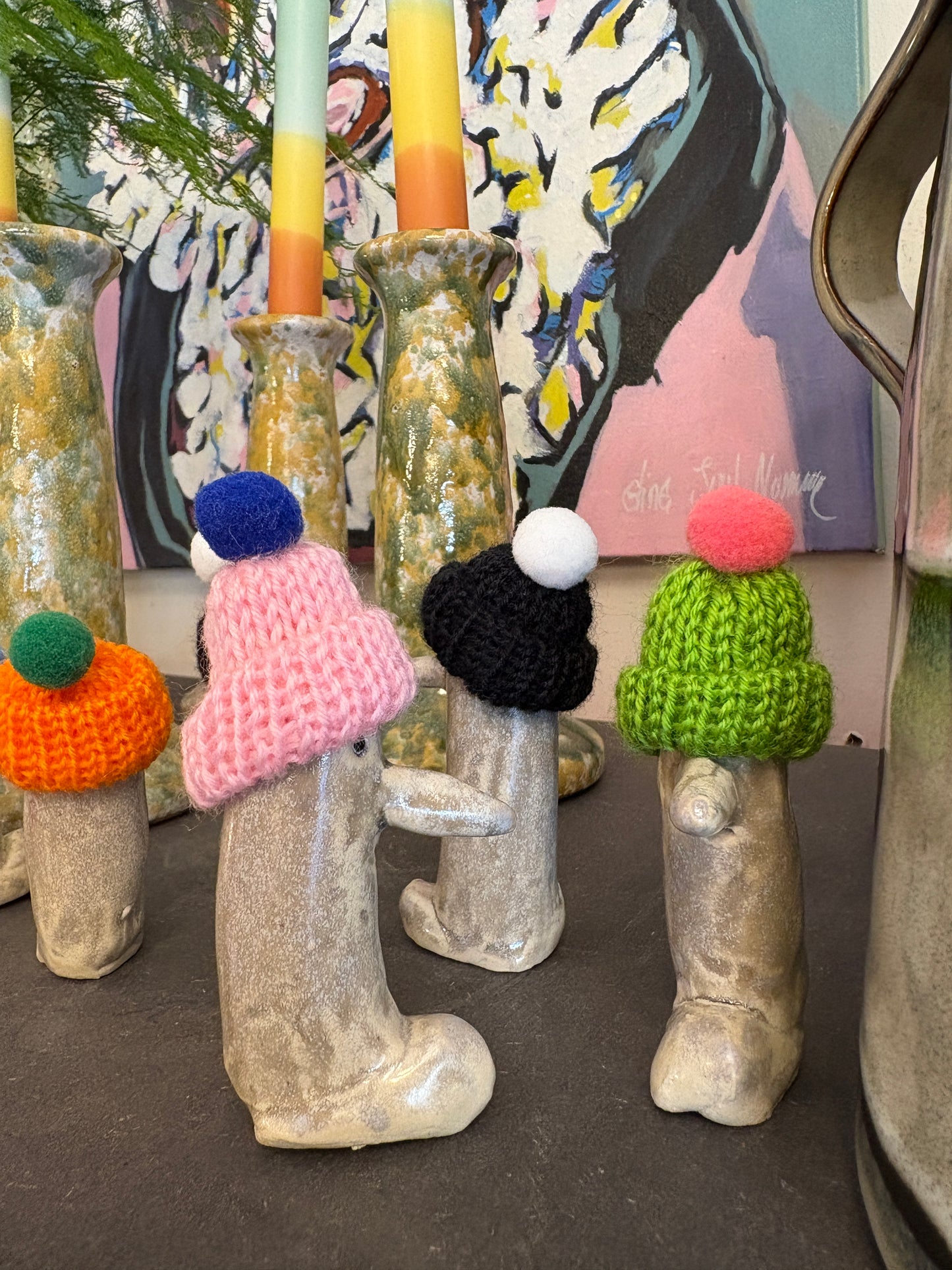 Håndlavet Snøvsen Figur i Stentøj