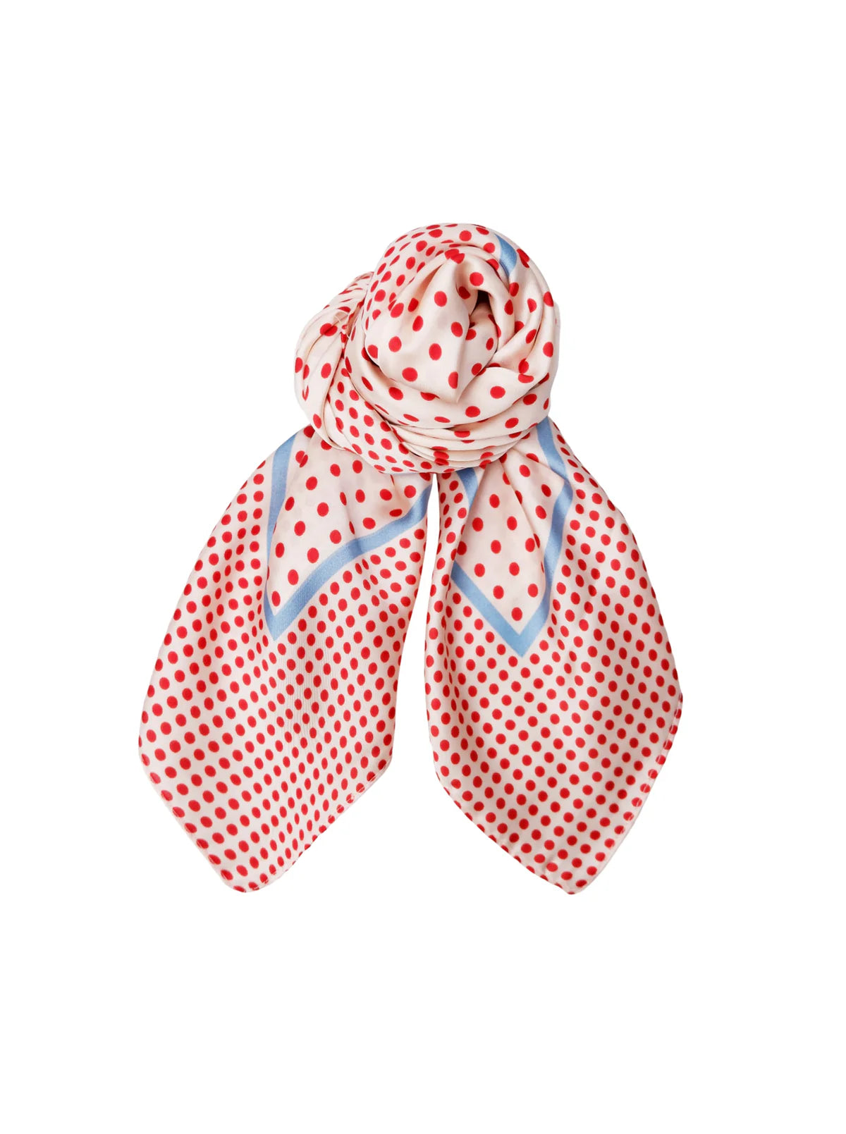 Mini Tørklæde Røde Prikker - Polyester 70x70cm