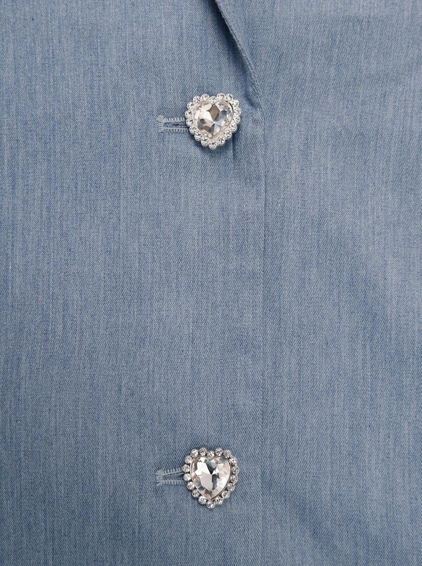 Lyseblå oversize Blazer med knapper