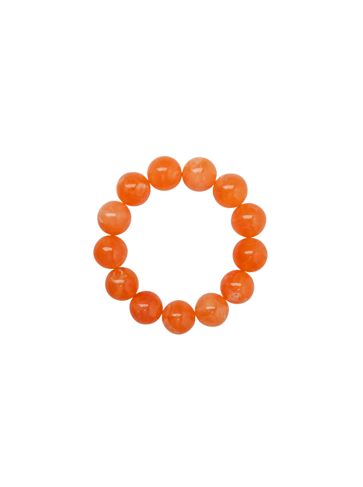 Armbånd Orange - Glasperler Armbånd Elastisk