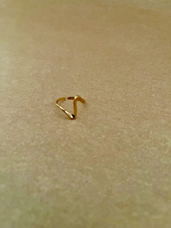 Ring med tvist med forgyldning