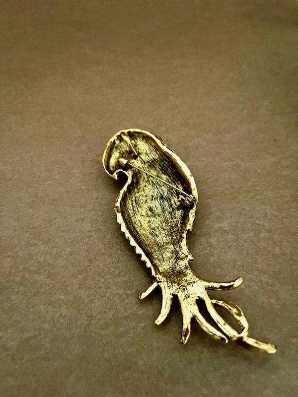 Stor papegøje broche