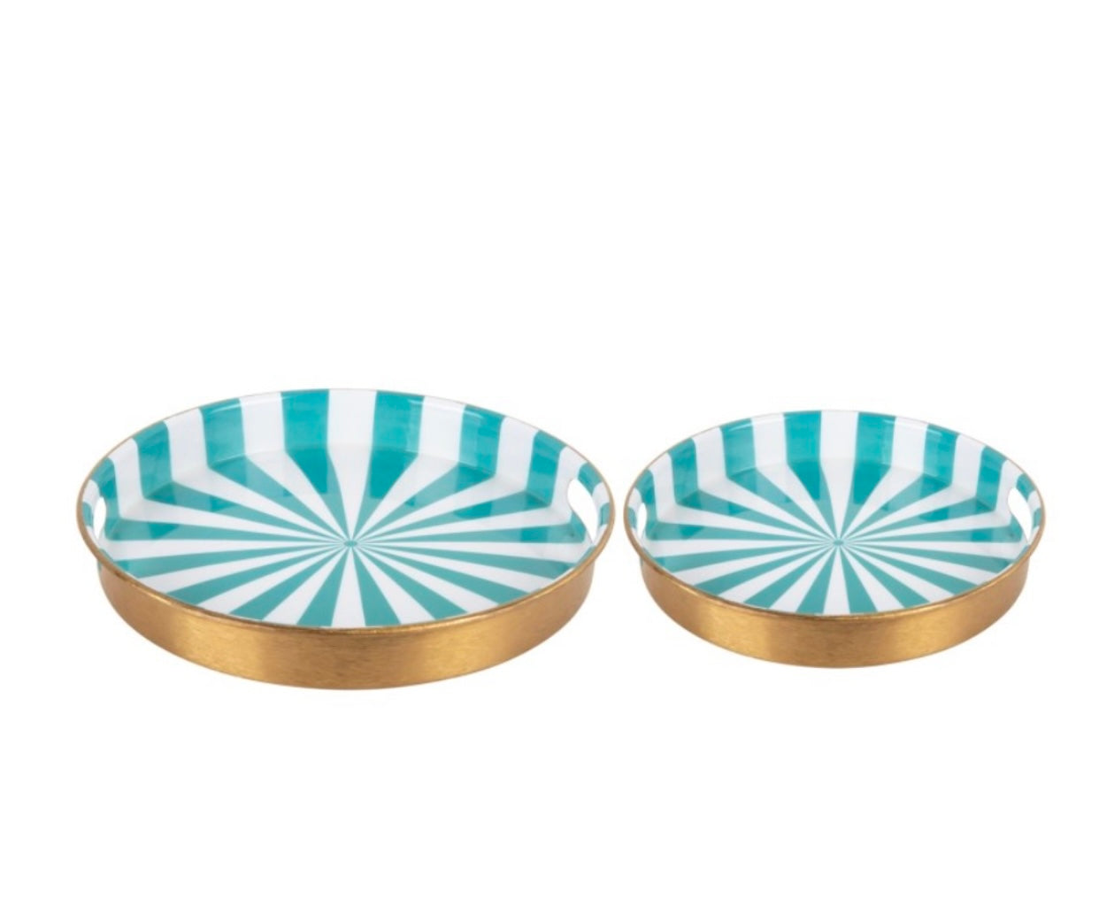 Stor stribet emalje bakke