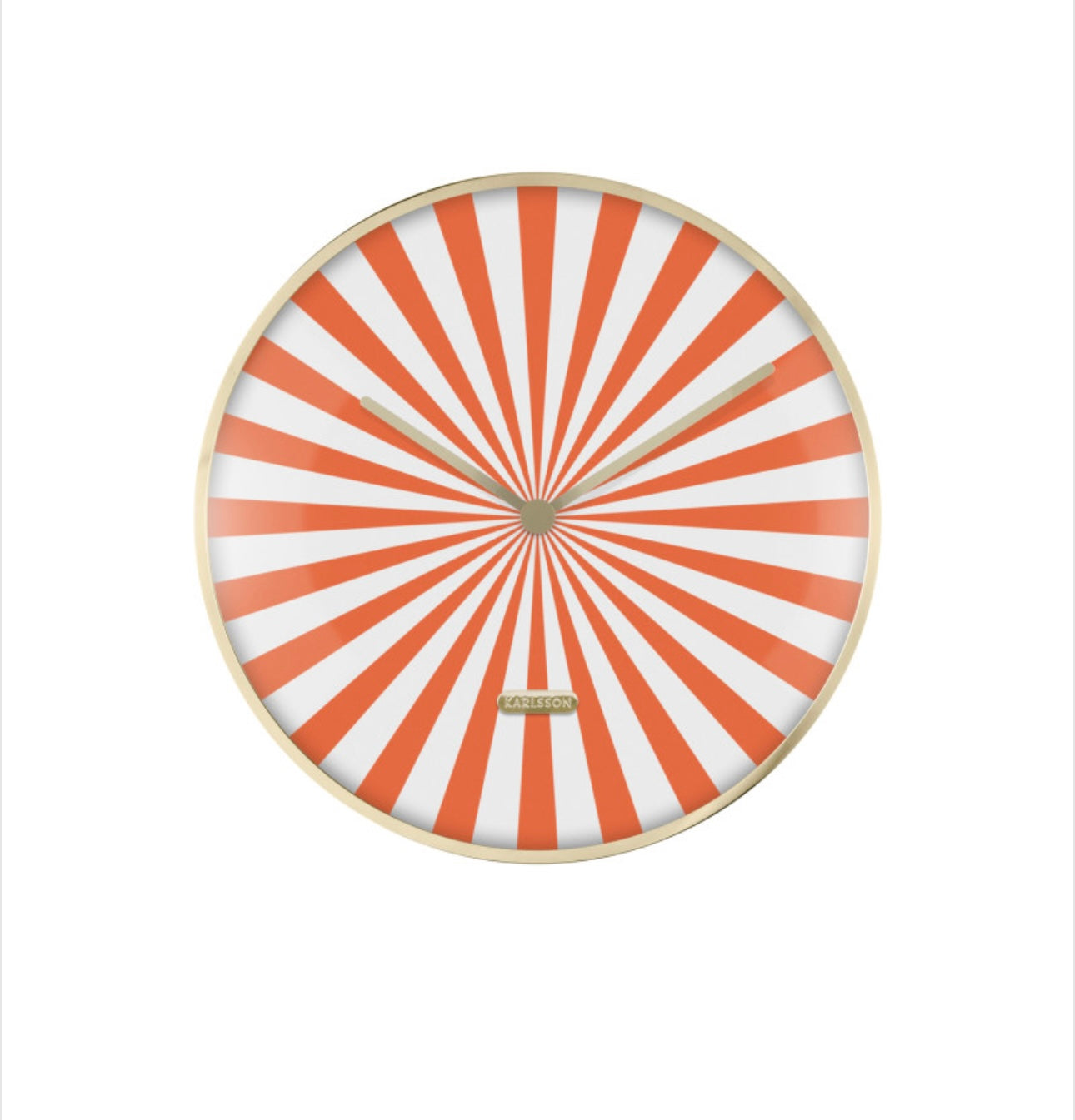 Vægur i orange bolchestriber