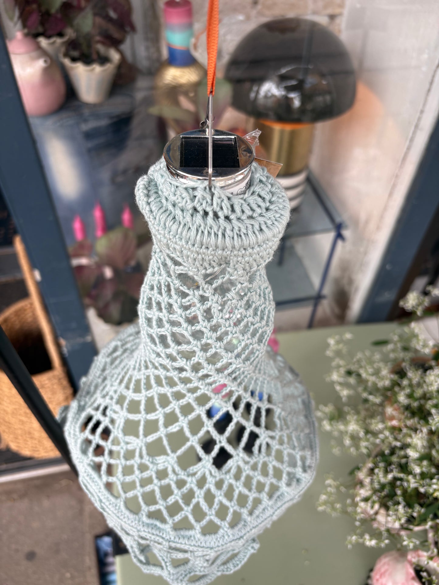 Unika led lampe i mint grøn farve
