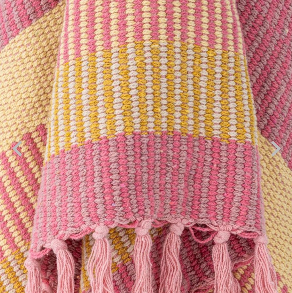 Plaid i pink, lyserød og gul