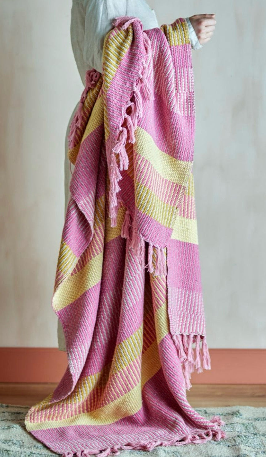 Plaid i pink, lyserød og gul