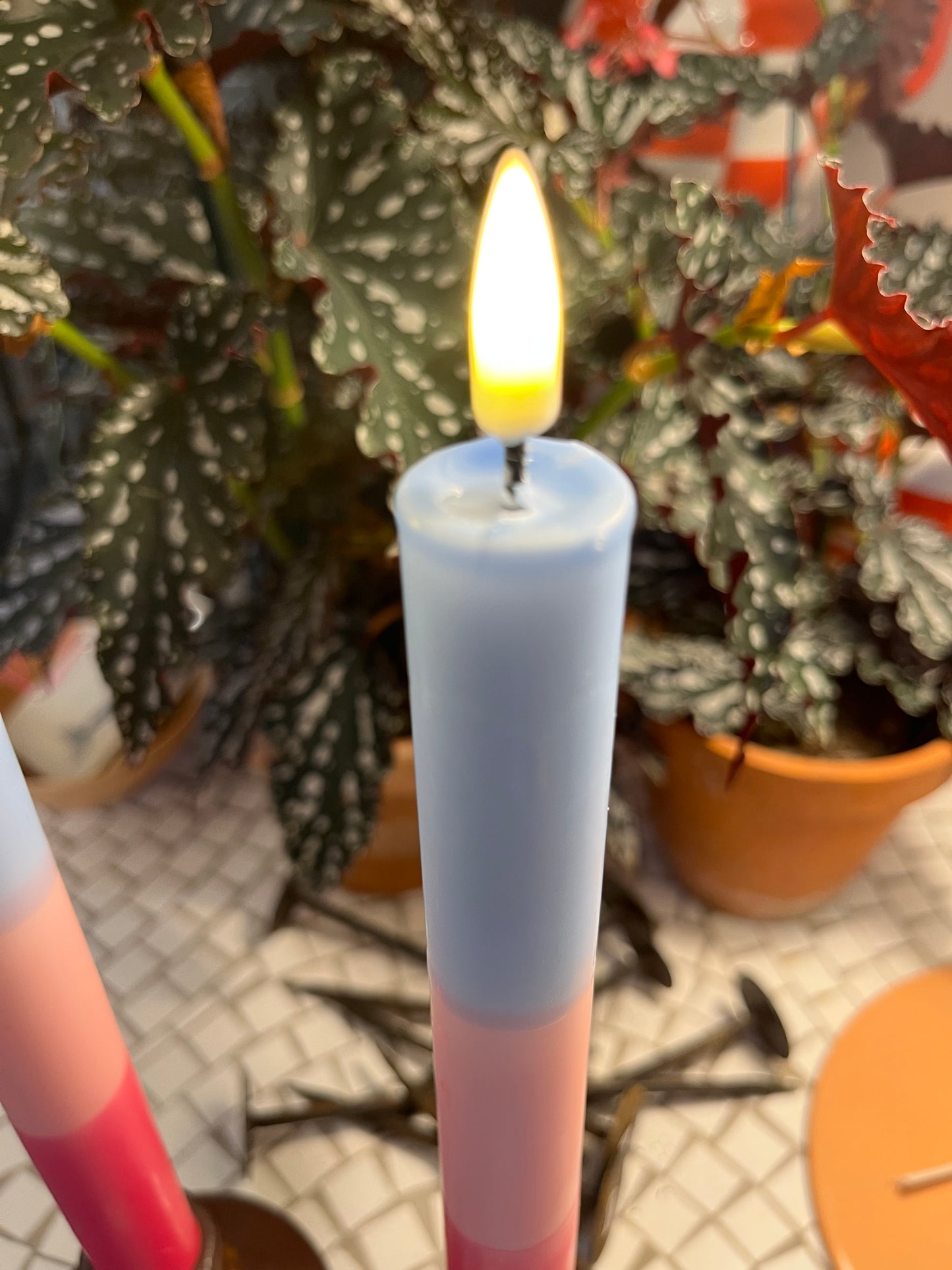 Led stagelys blå/lilla, lyserød og pink