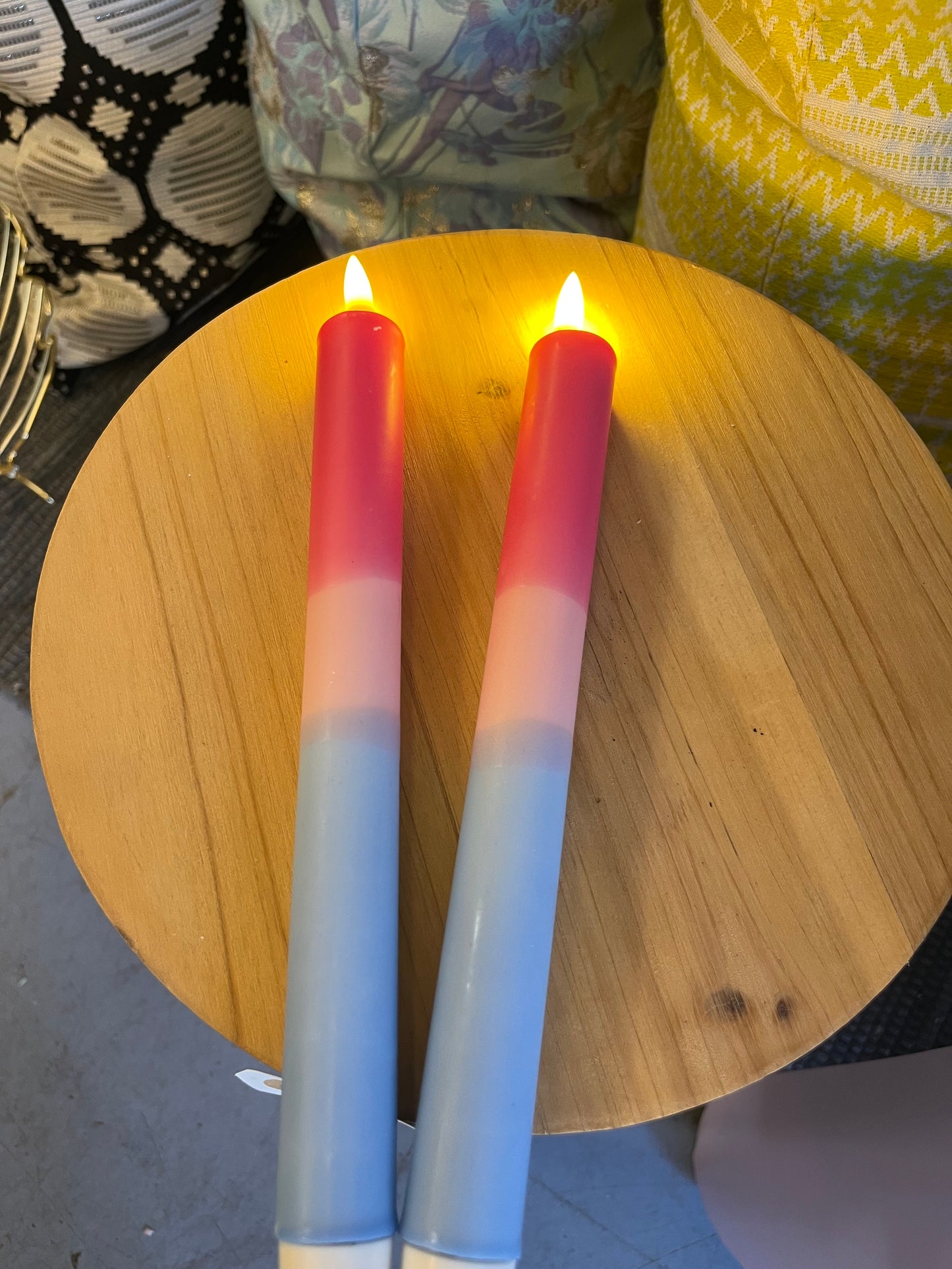 Led stagelys pink, lyserød og blå/lilla