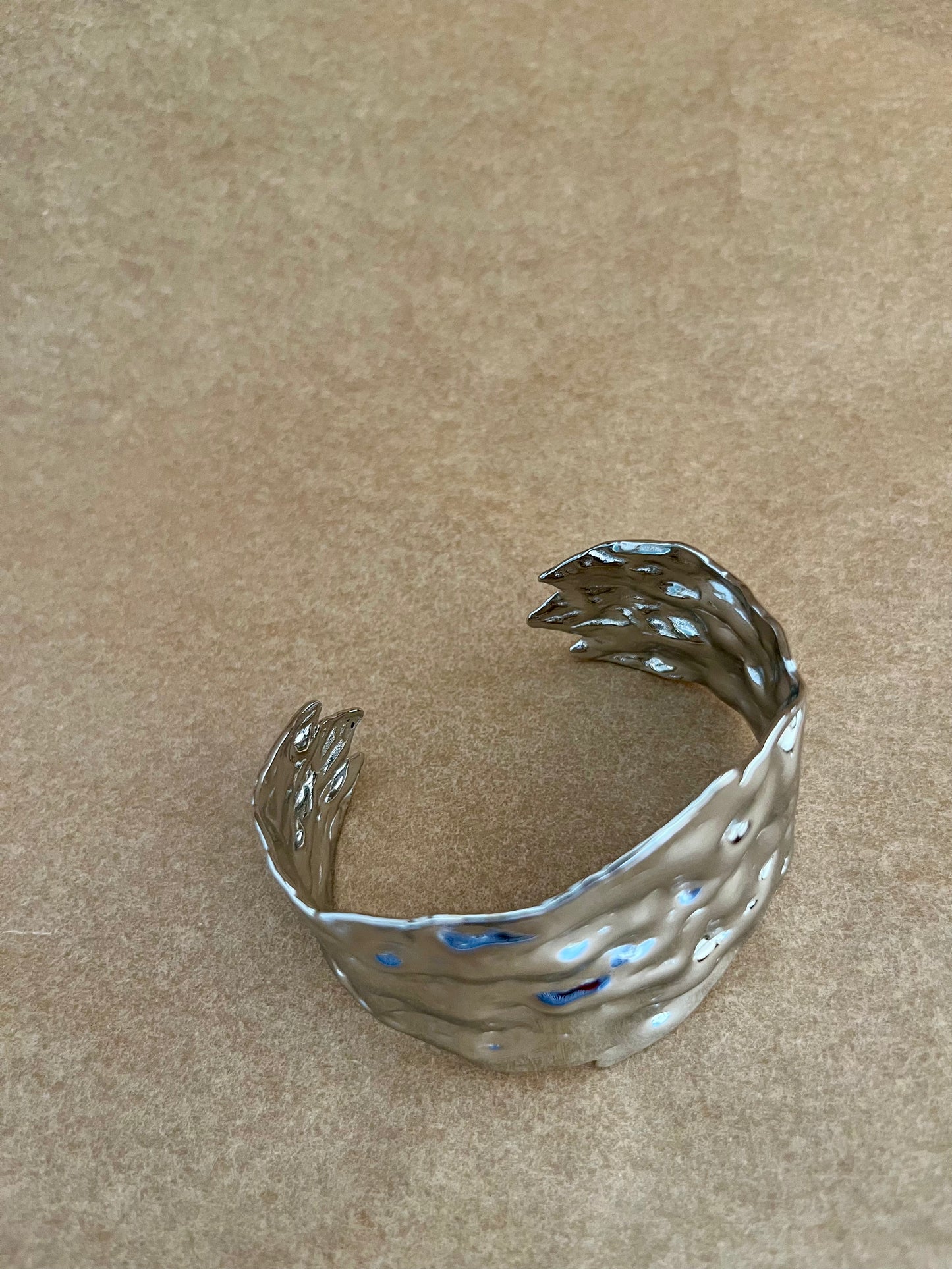 Bredt cuff armbånd sølv