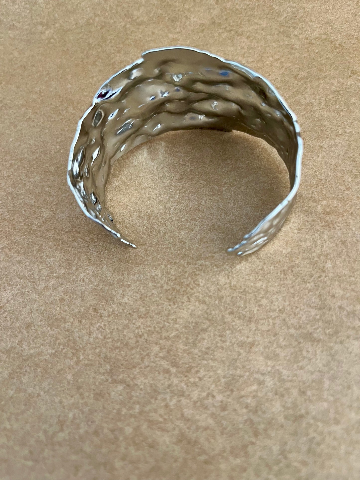 Bredt cuff armbånd sølv