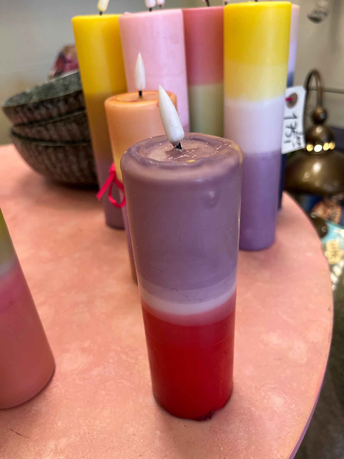 Led lys lilla og rød