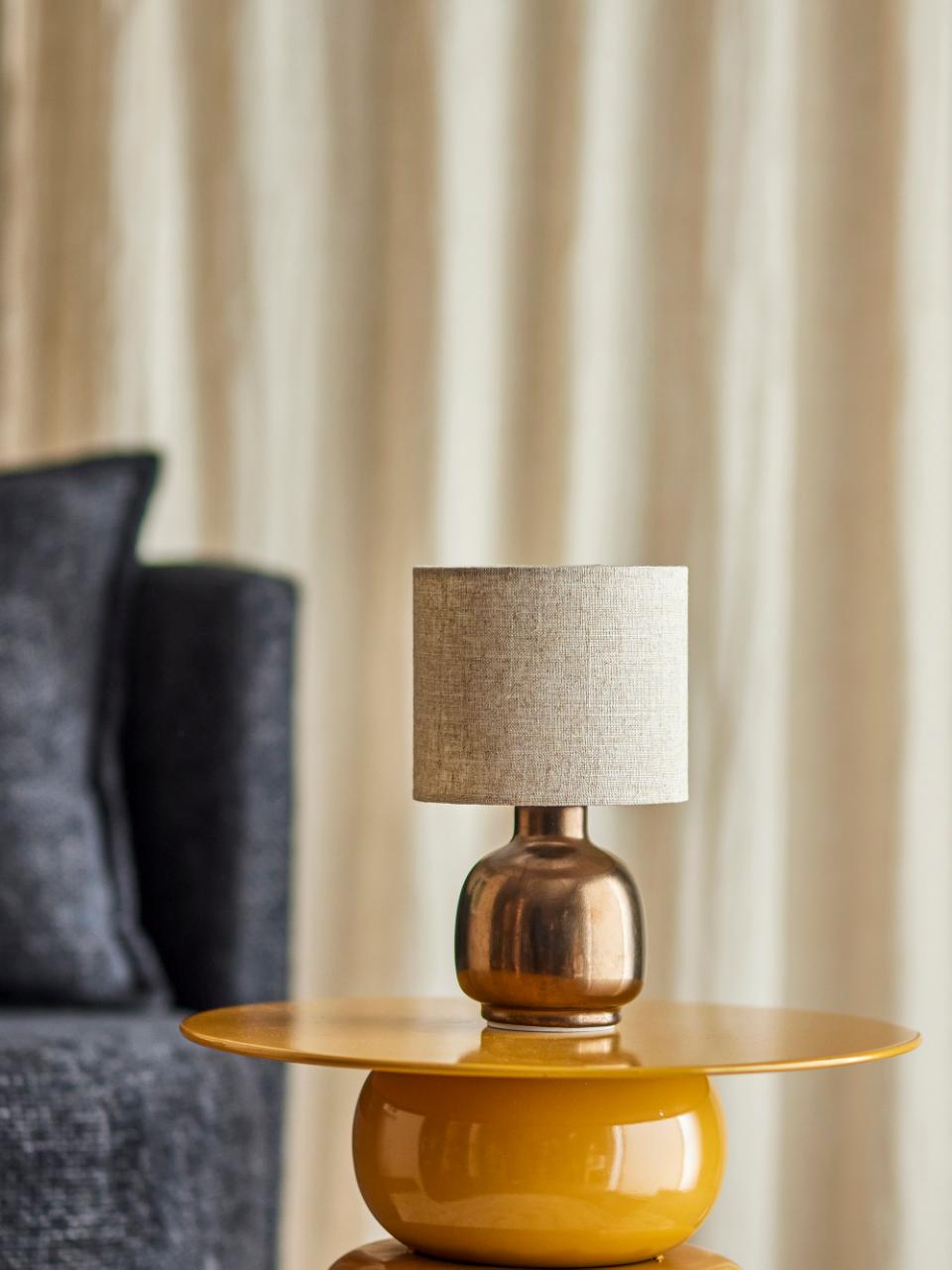Bordlampe med bronze glasur