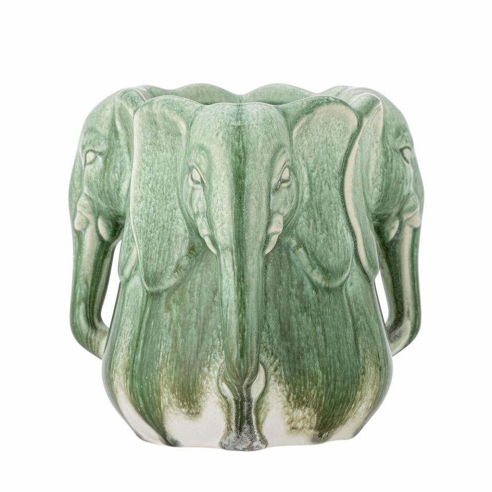 Elefant vase, grøn