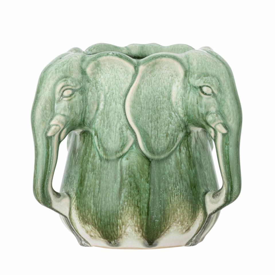 Elefant vase, grøn