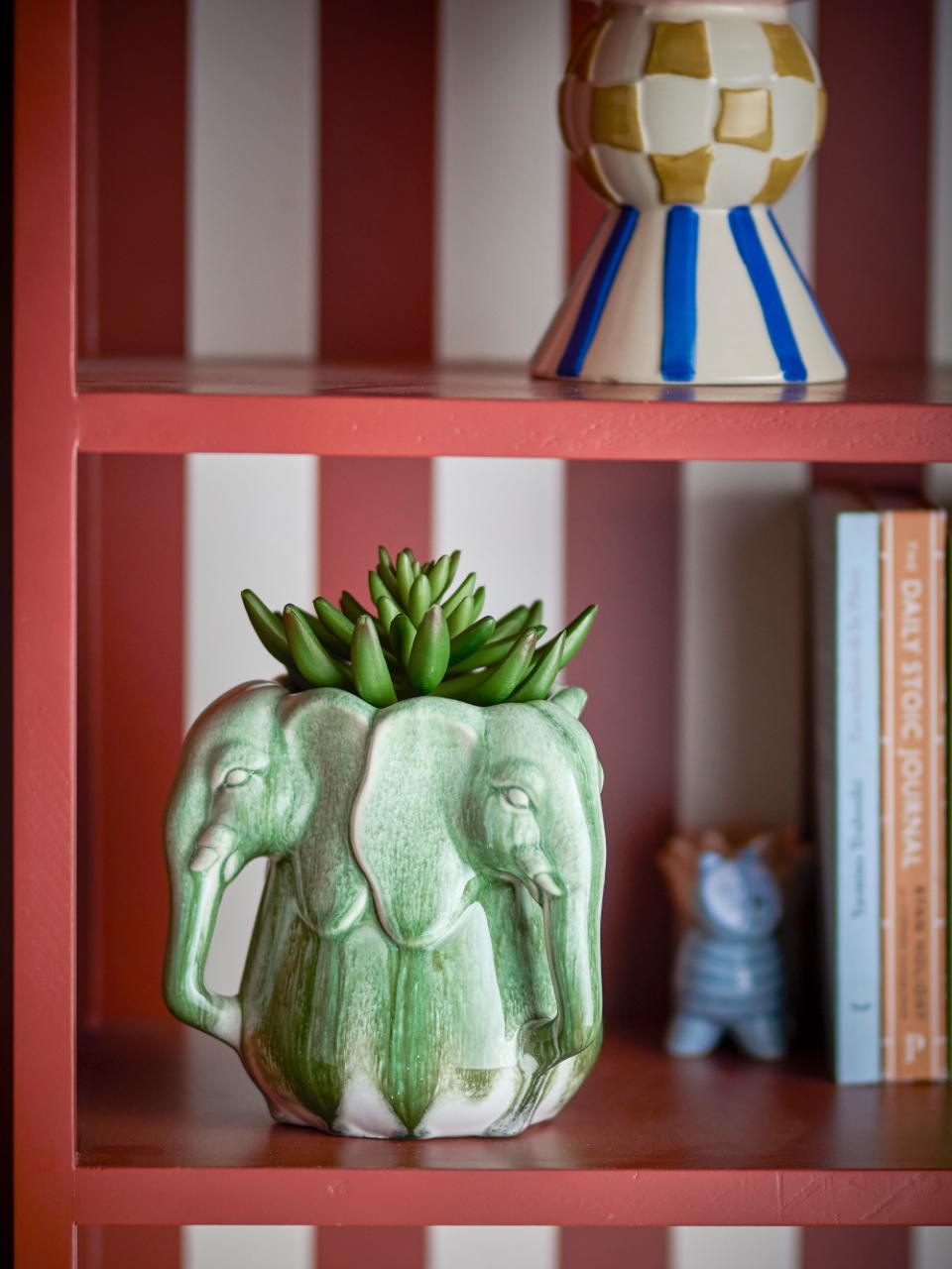 Elefant vase, grøn
