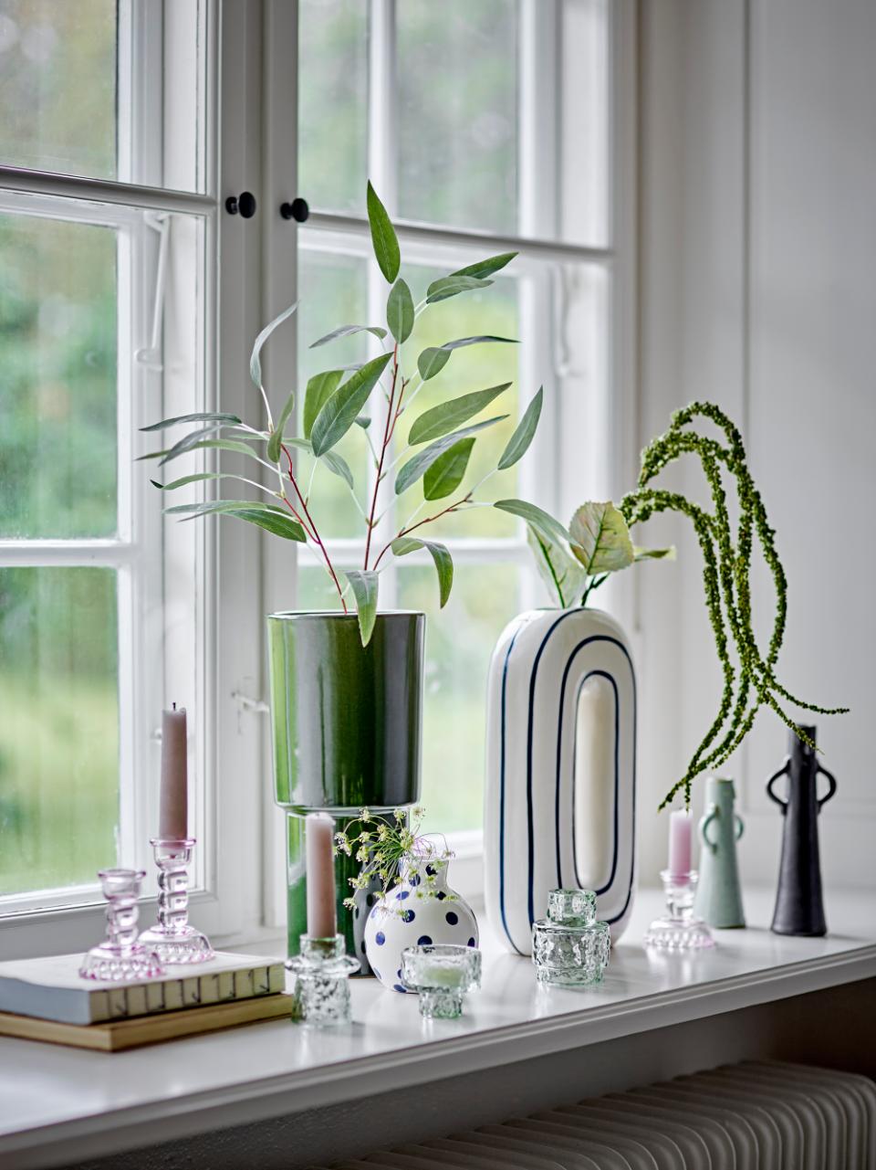 Oval høj vase