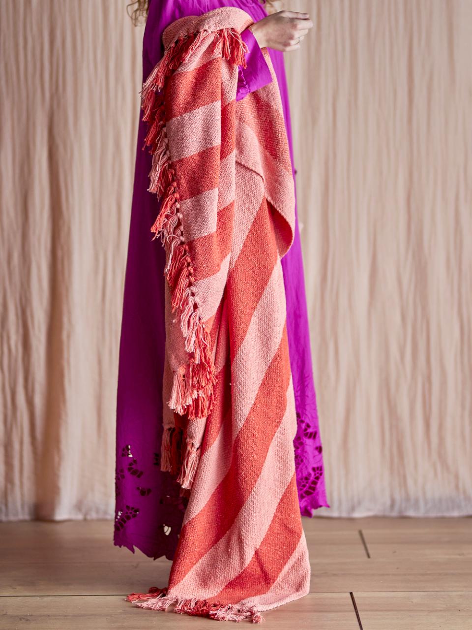 Plaid i orange striber