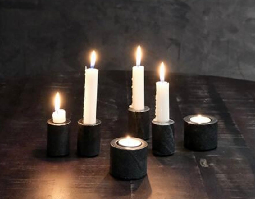 Marmor fyrfads lysestage