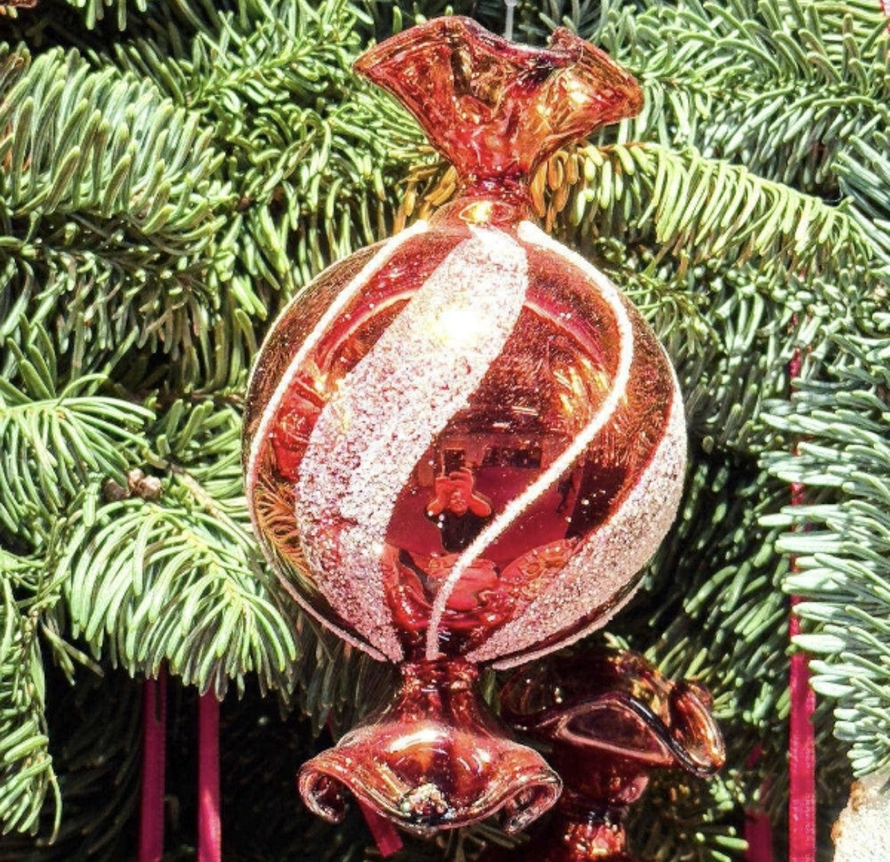 Glas bolsjer med striber