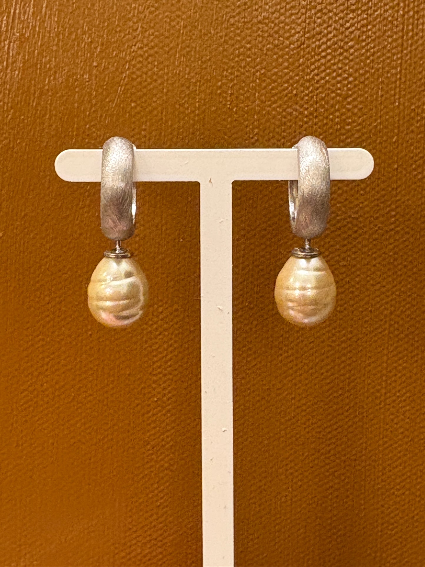 Mallorcanske barokperler vedhæng sølv top 12x10 mm