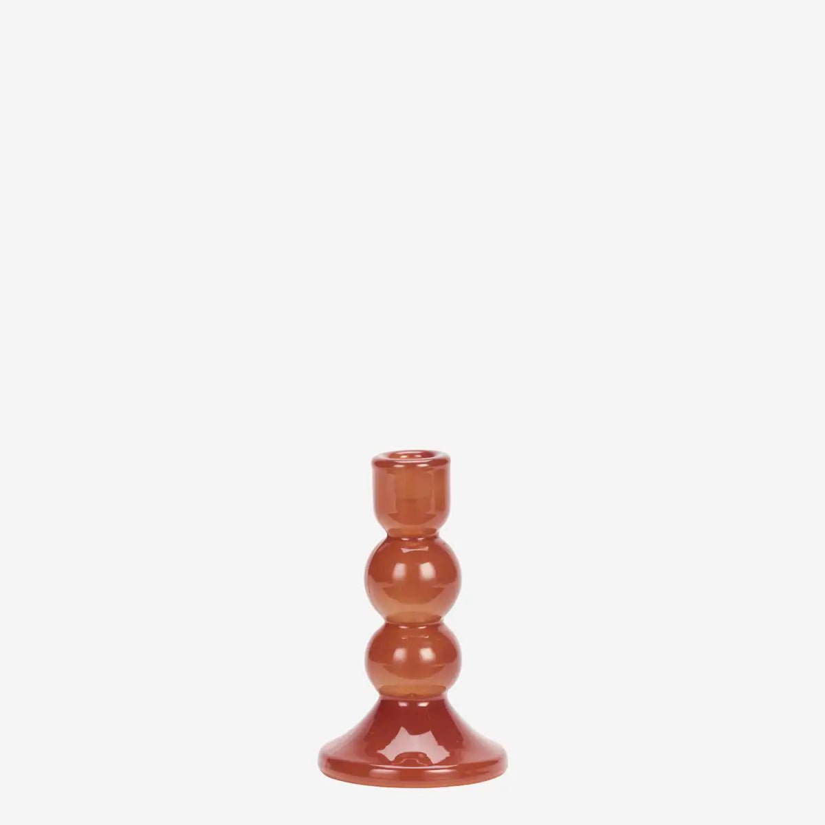 Glas lysestage – Dyb orange