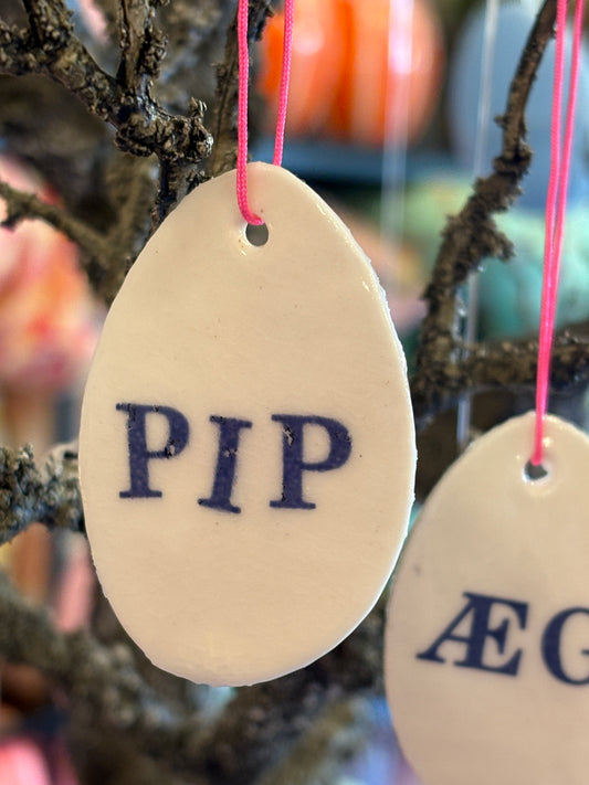 Små Håndlavede Påskeæg med Tekst