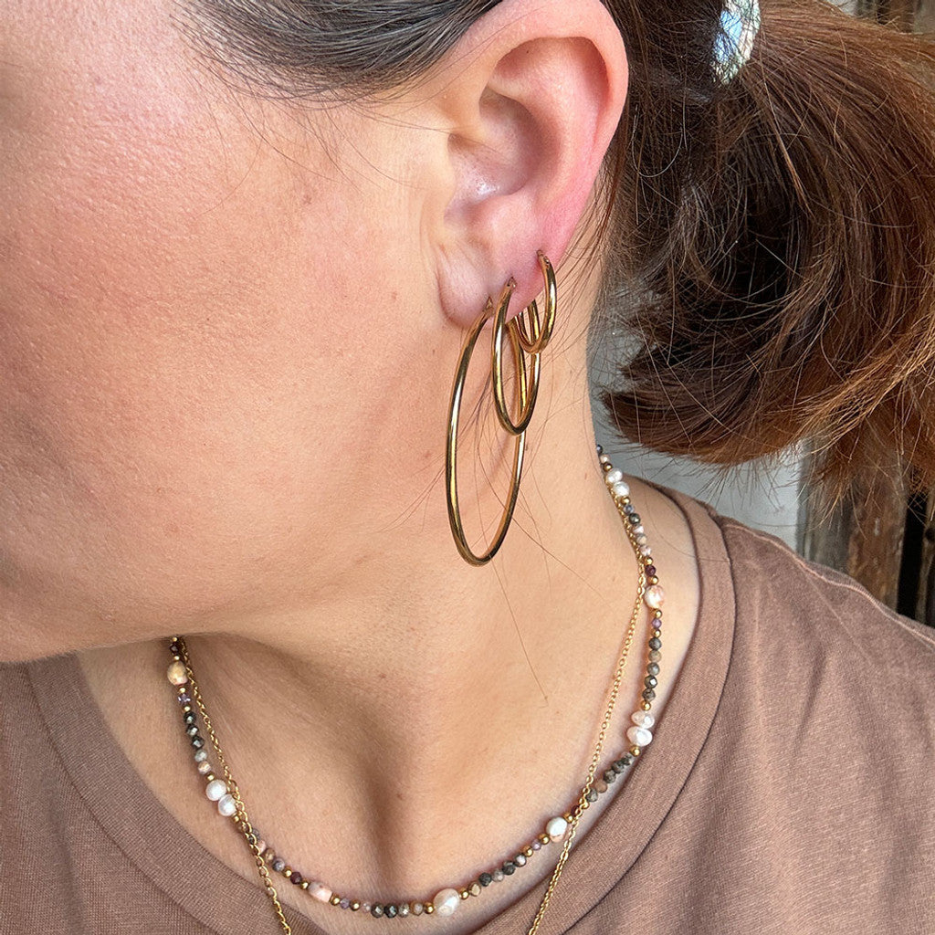 Klassiske hoops 5cm, guld