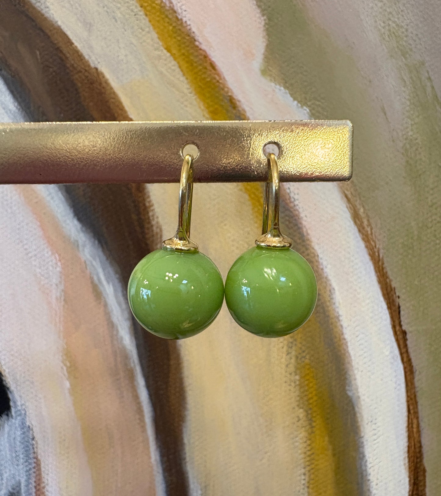 Håndlavede bøhmisk kvartsglas glaskugler - Lime grøn