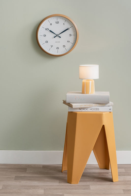 Karrygul led lampe i glas