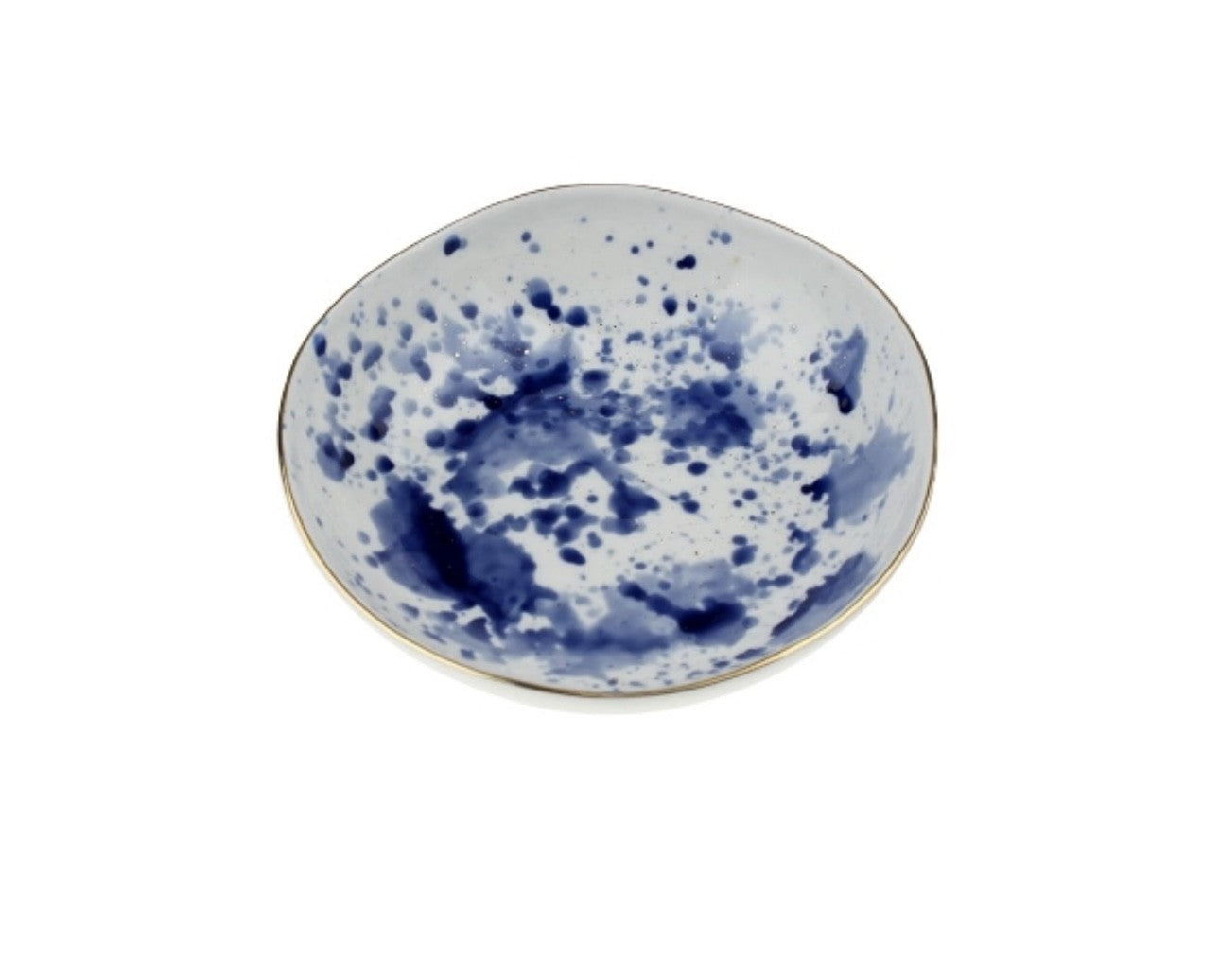 Blå splash mindre skål 19 cm