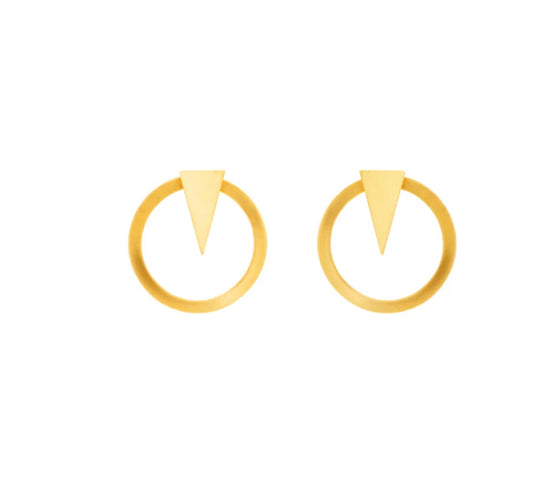 Øreringe 2-i-1 trekant og cirkel