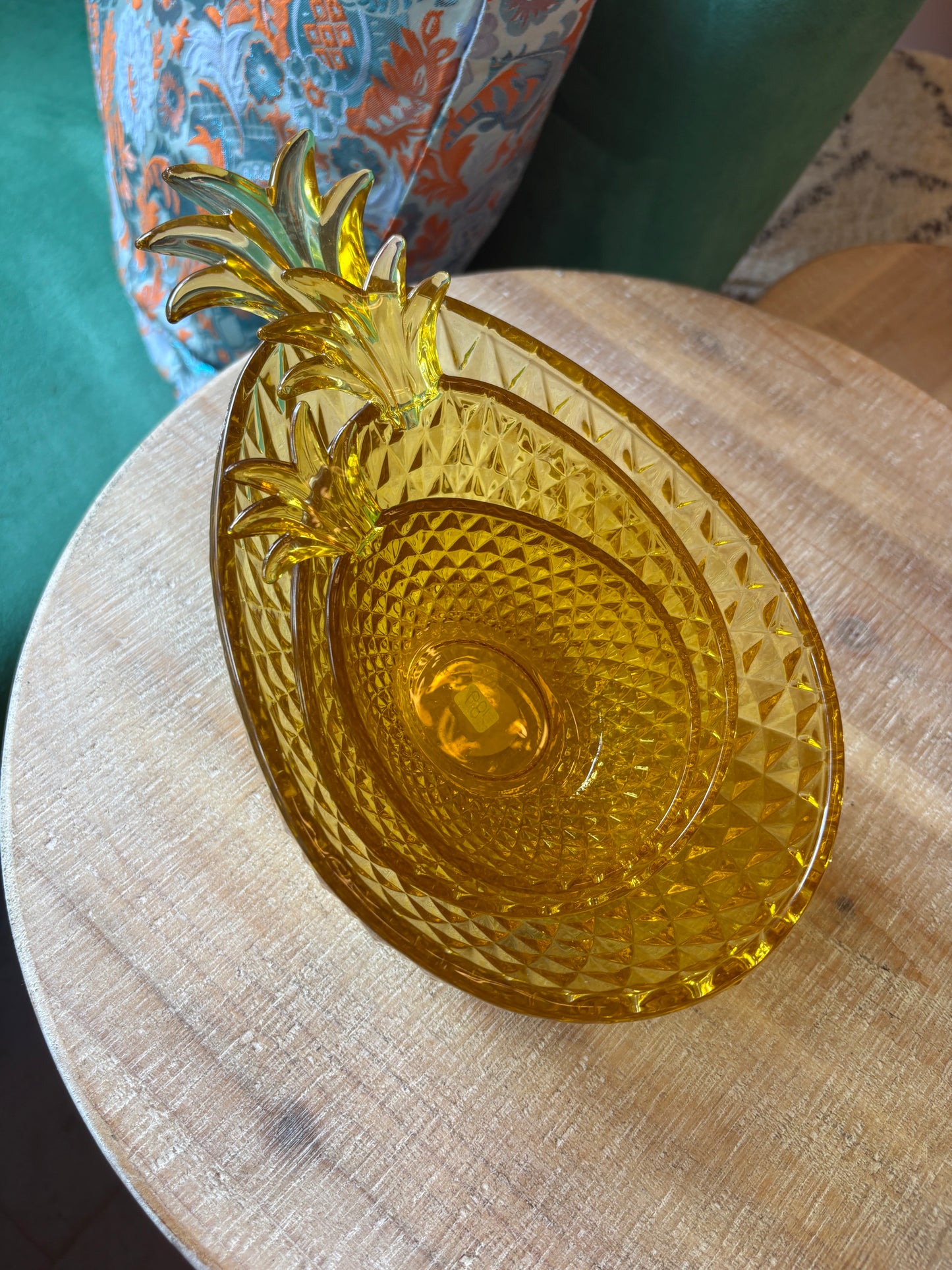 Ananas glasskåle i ravfarve – 3 forskellige størrelser