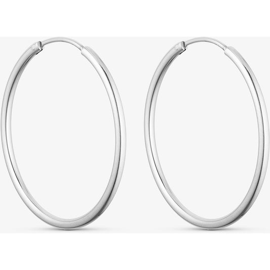 Klassiske hoops 3cm, sølv