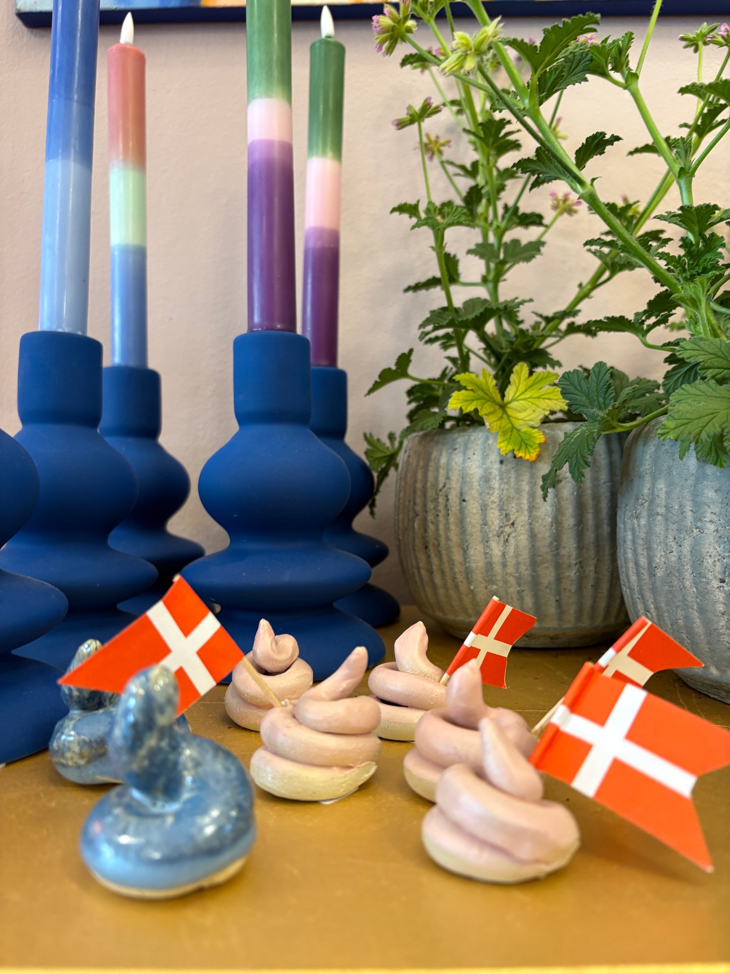 Keramik lort lyserød eller blå