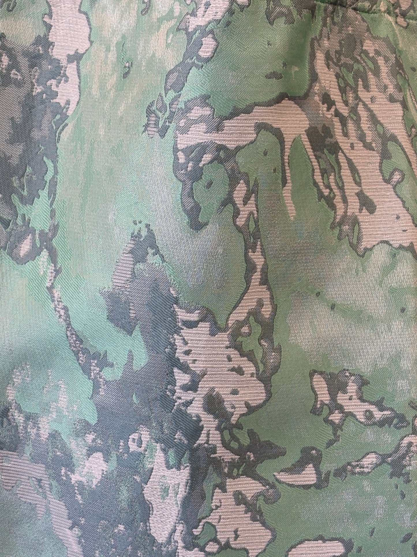 Skuldertaske i brokade resttekstil