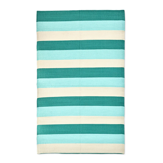 Løber i grøn, blå og råhvid farve