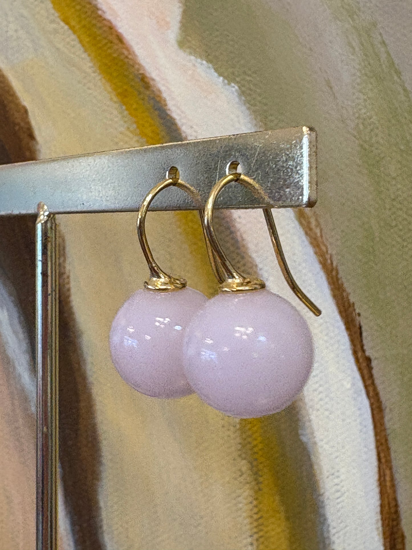Håndlavede bøhmisk kvartsglas glaskugler - Sart rosa