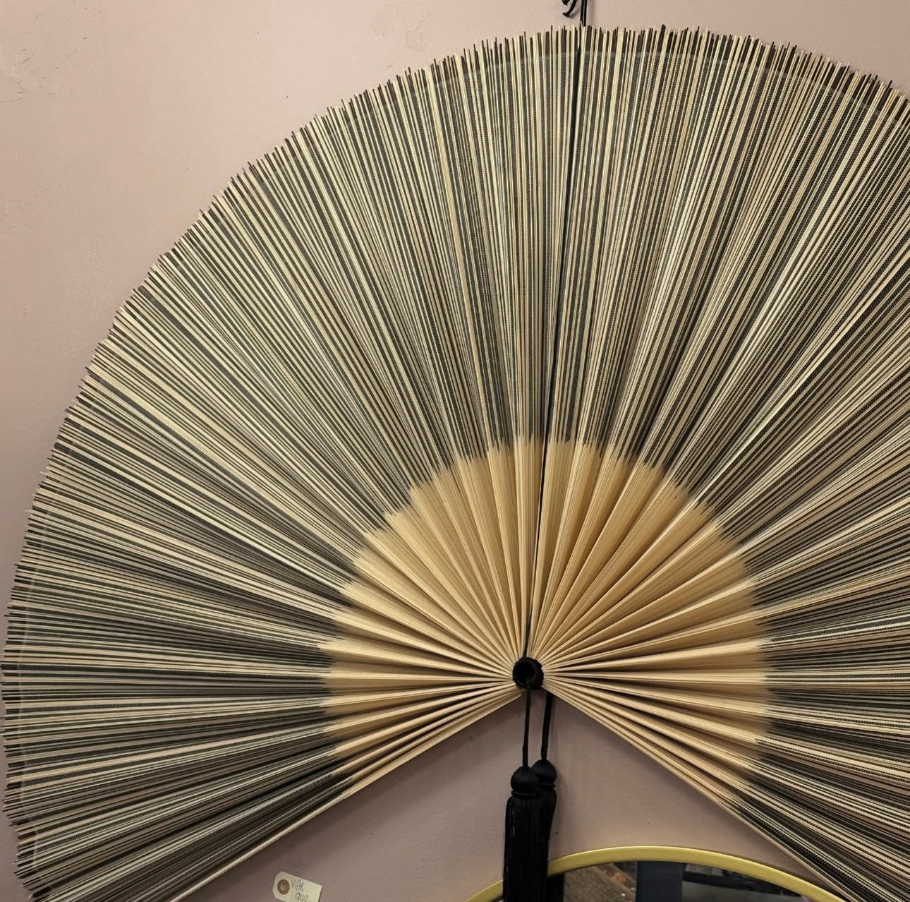 Stor bambus vifte vægdekoration