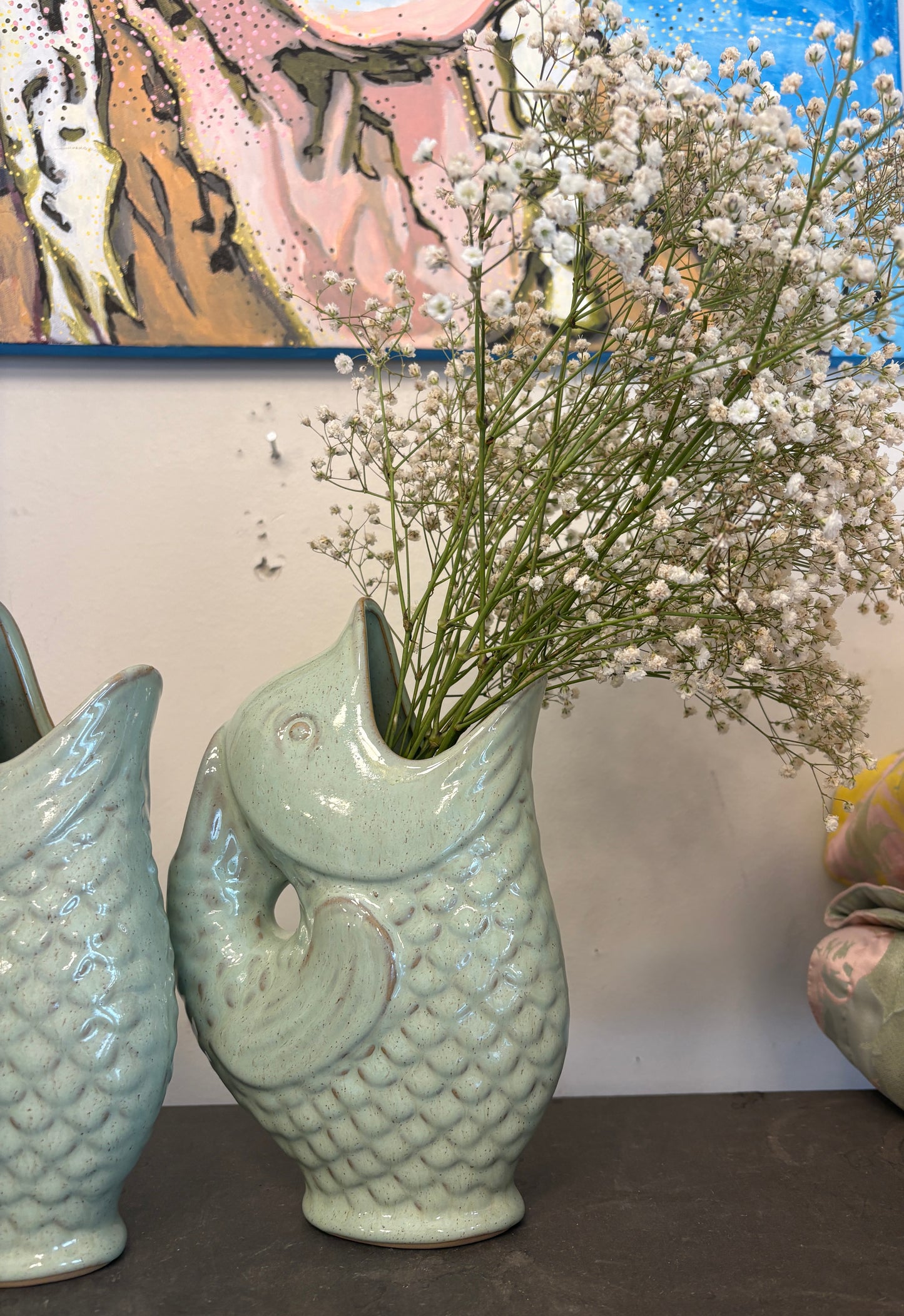 Keramik fiske vase